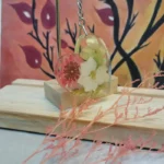 Heart Shaped Resin Keychain - Botani Charm 001