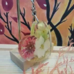 Heart Shaped Resin Keychain - Botani Charm 002