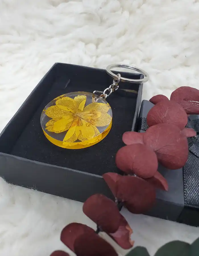 Petalwave Wildflower Keychain - Yellow