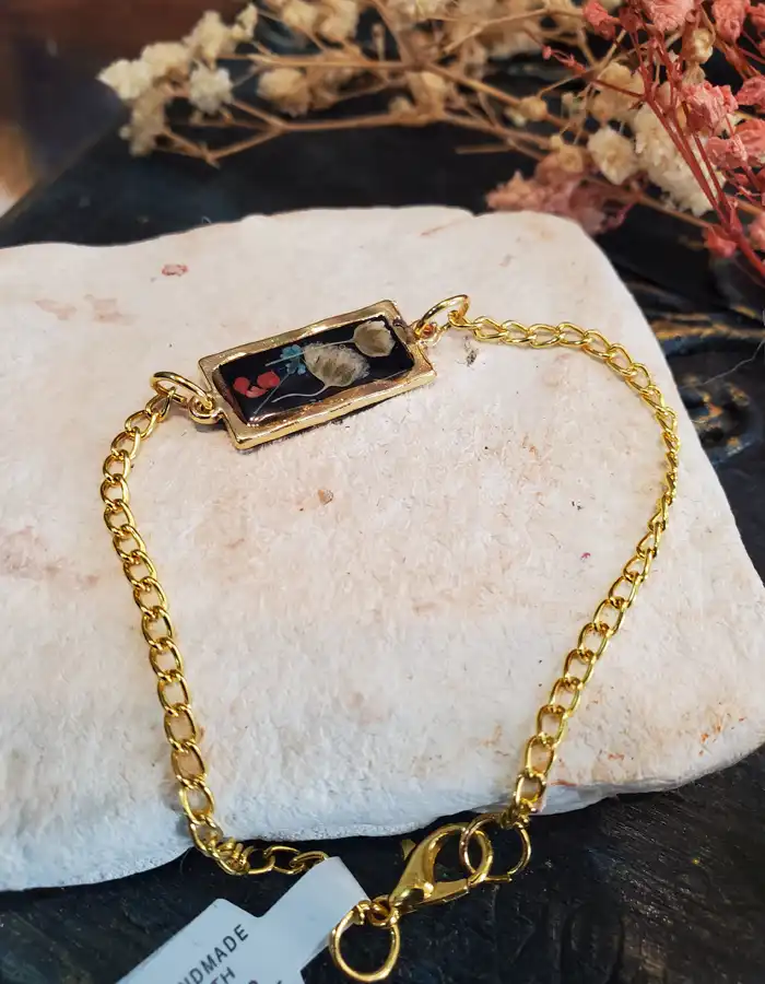 Rectangle Resin Bracelet - Harf-e-Gul