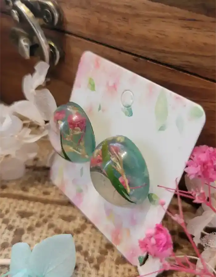 Resin Earrings - Morning Bloom