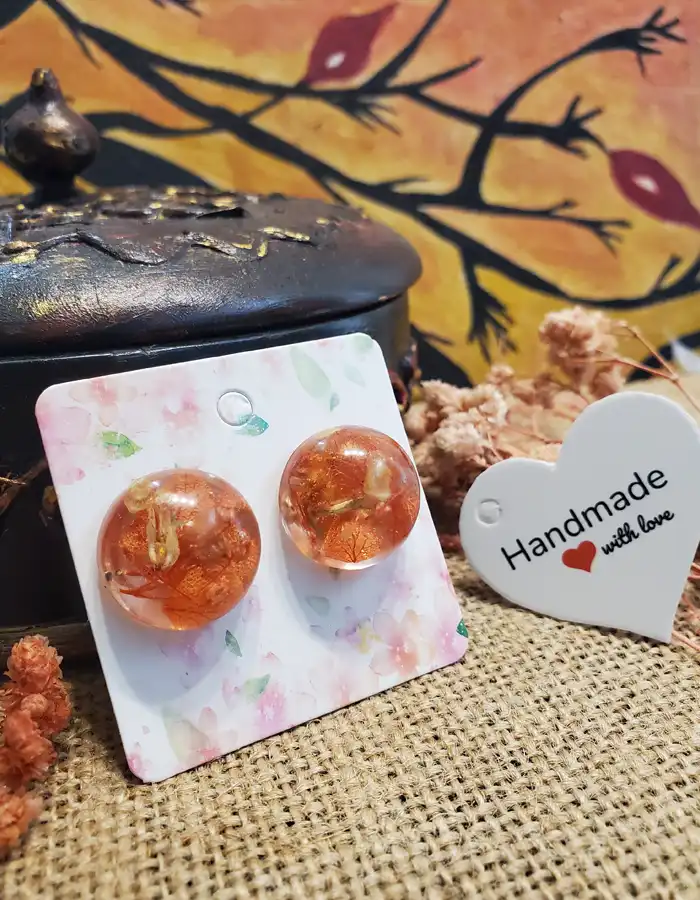 Resin Made Earrrings - Rhythmic