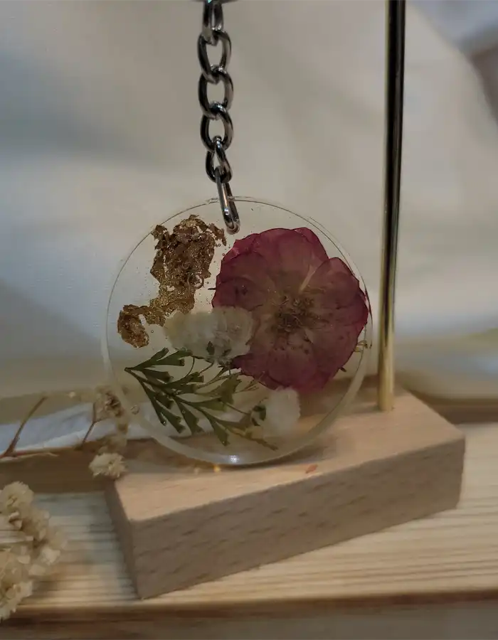 Resin Made Keychain - Wild Bloom