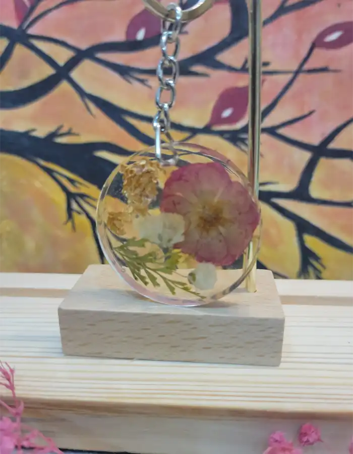 Resin Made Keychain - Wild Bloom