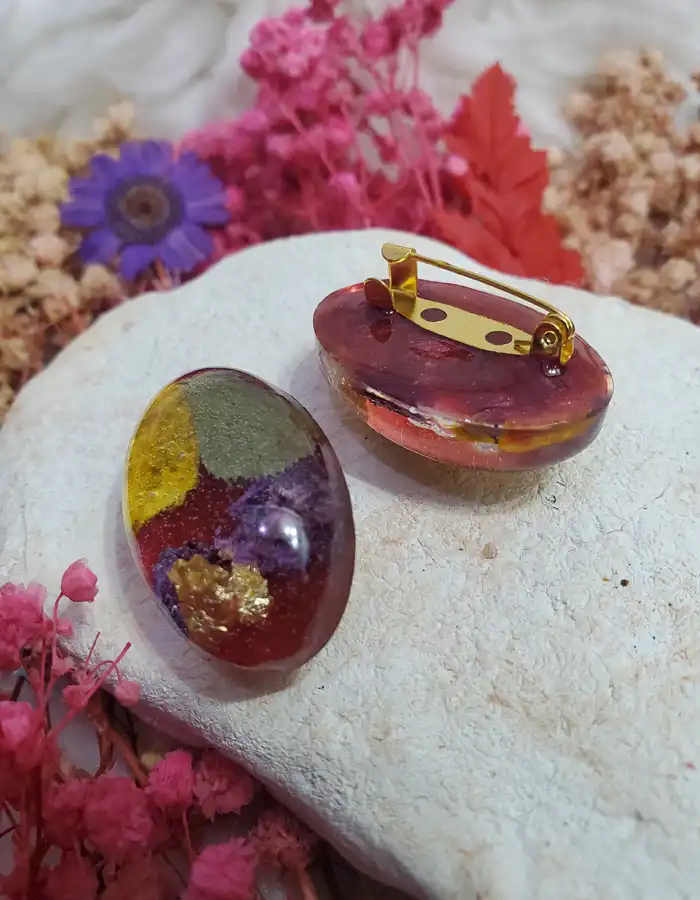 Resin Made Scarf Pin - Verdant Echoes