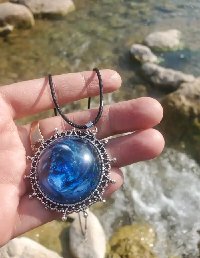 Resin Pendant - Galaxy Bound
