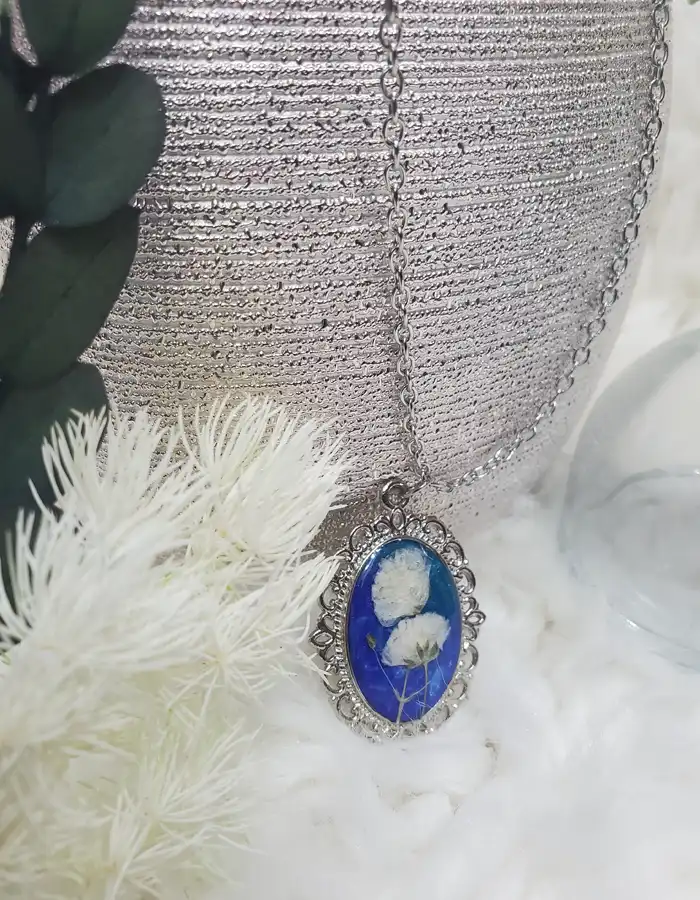 Resin Pendant - Silver Oracle