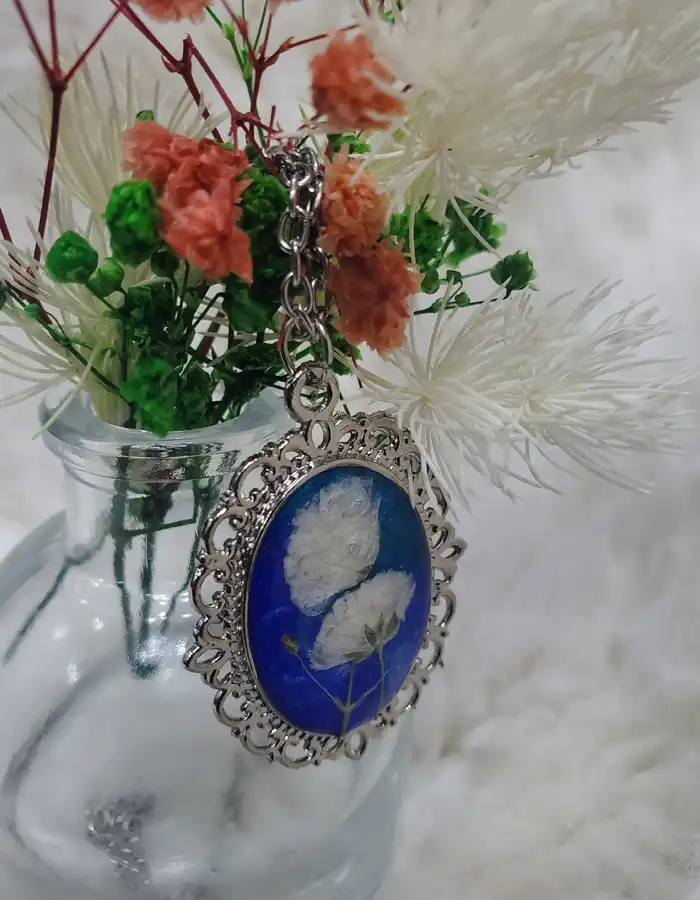 Resin Pendant - Silver Oracle