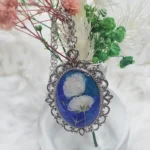 Resin Pendant - Silver Oracle 04