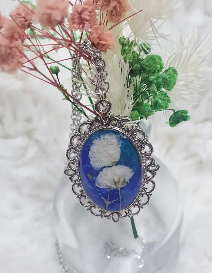 Resin Pendant - Silver Oracle