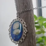 Resin Pendant - Silver Oracle 05