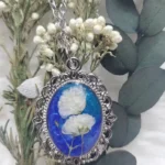 Resin Pendant - Silver Oracle 08