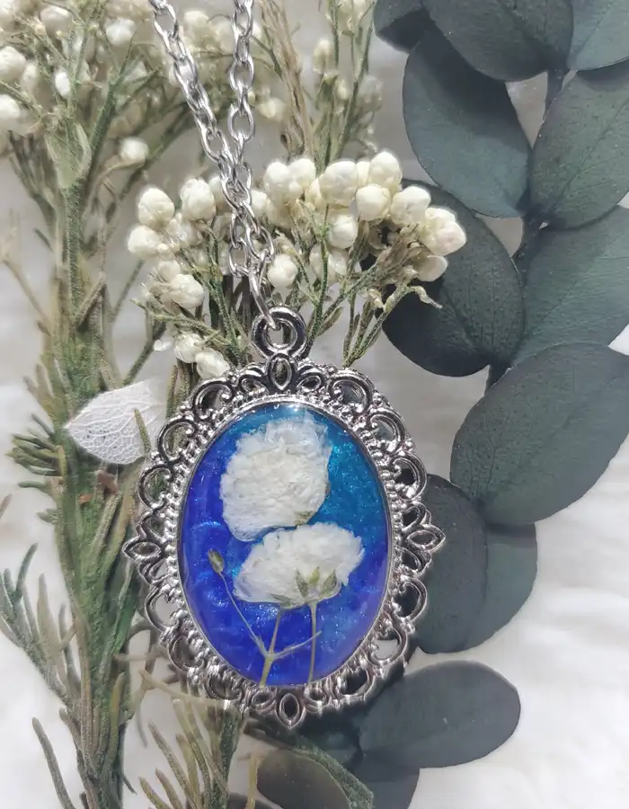 Resin Pendant - Silver Oracle