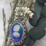 Resin Pendant - Silver Oracle 09