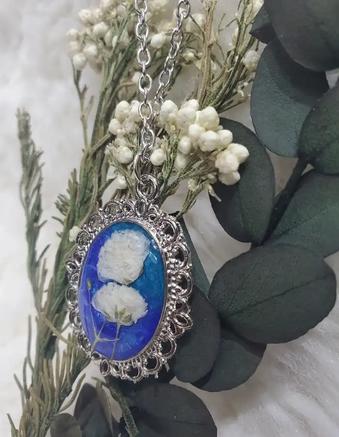 Resin Pendant - Silver Oracle