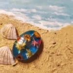 Resin Scarf Pin - Botanica Lucida 001