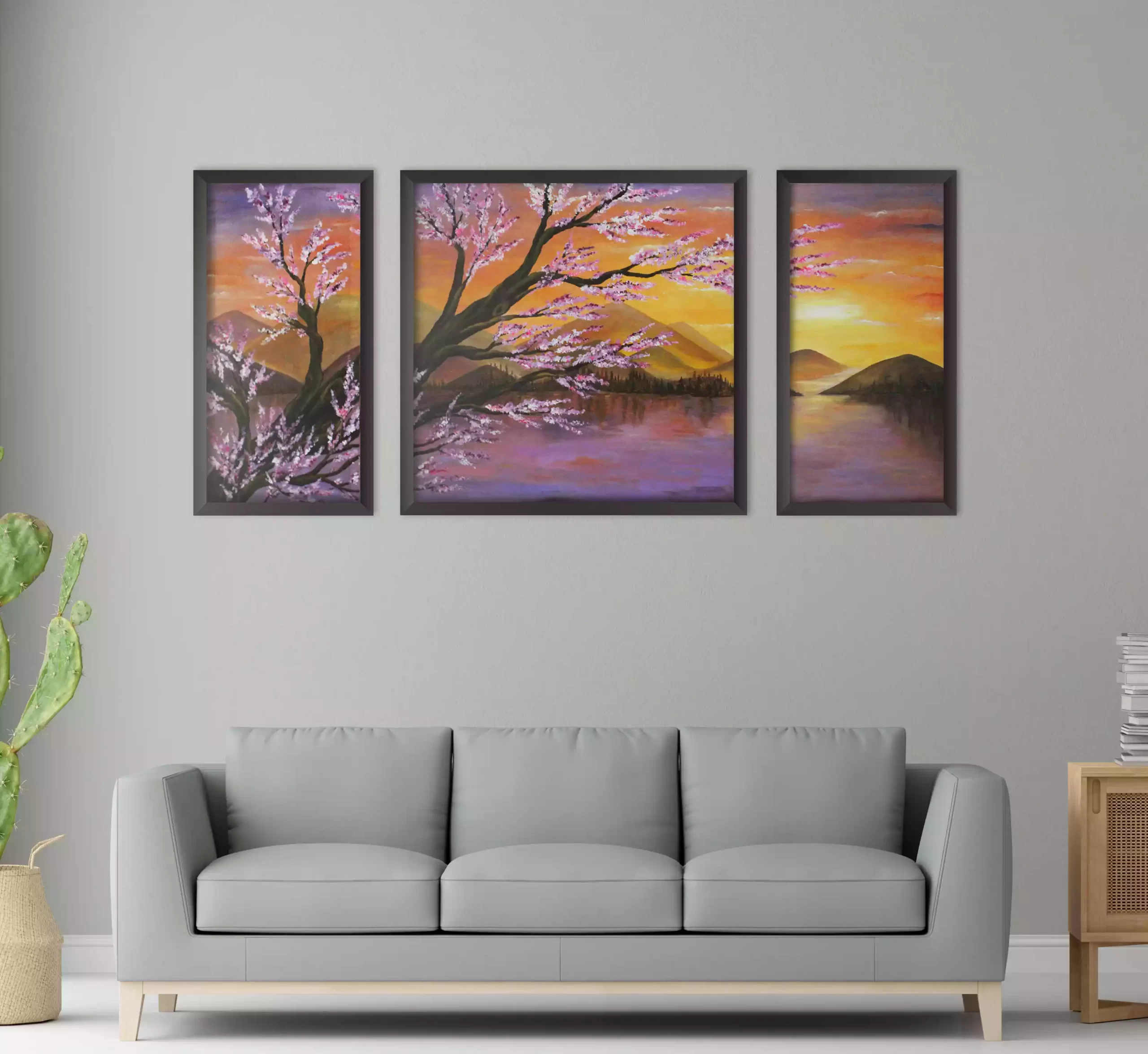 Oil Painting “Nature” – Set of 3